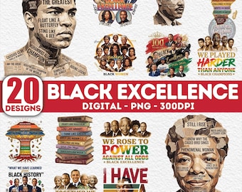 Paquete de imágenes prediseñadas "Tengo un sueño", 20 imágenes prediseñadas de Excelencia Negra, Sueña como Martin, Historia Negra, Orgullo Negro, Juneteenth