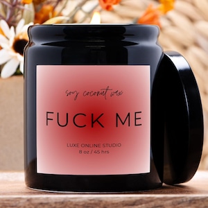 Love Me Ombré Red Candle, Sexy Gift, Sexy Candle, Gift for Him, Gift for Her, Valentine, Clean Candle, Funny Candle, Sassy Candle, Love Gift