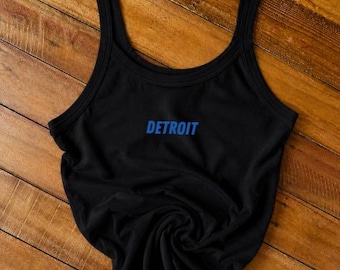 Detroit Lions Womens Crop Tank Top