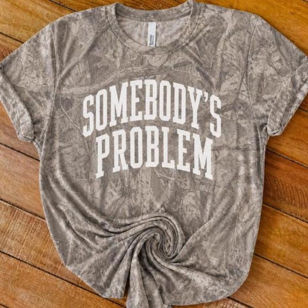 Somebody's Problem Morgan Wallen Camo RealTree Adult Unisex Oversized Country Concert T Shirt