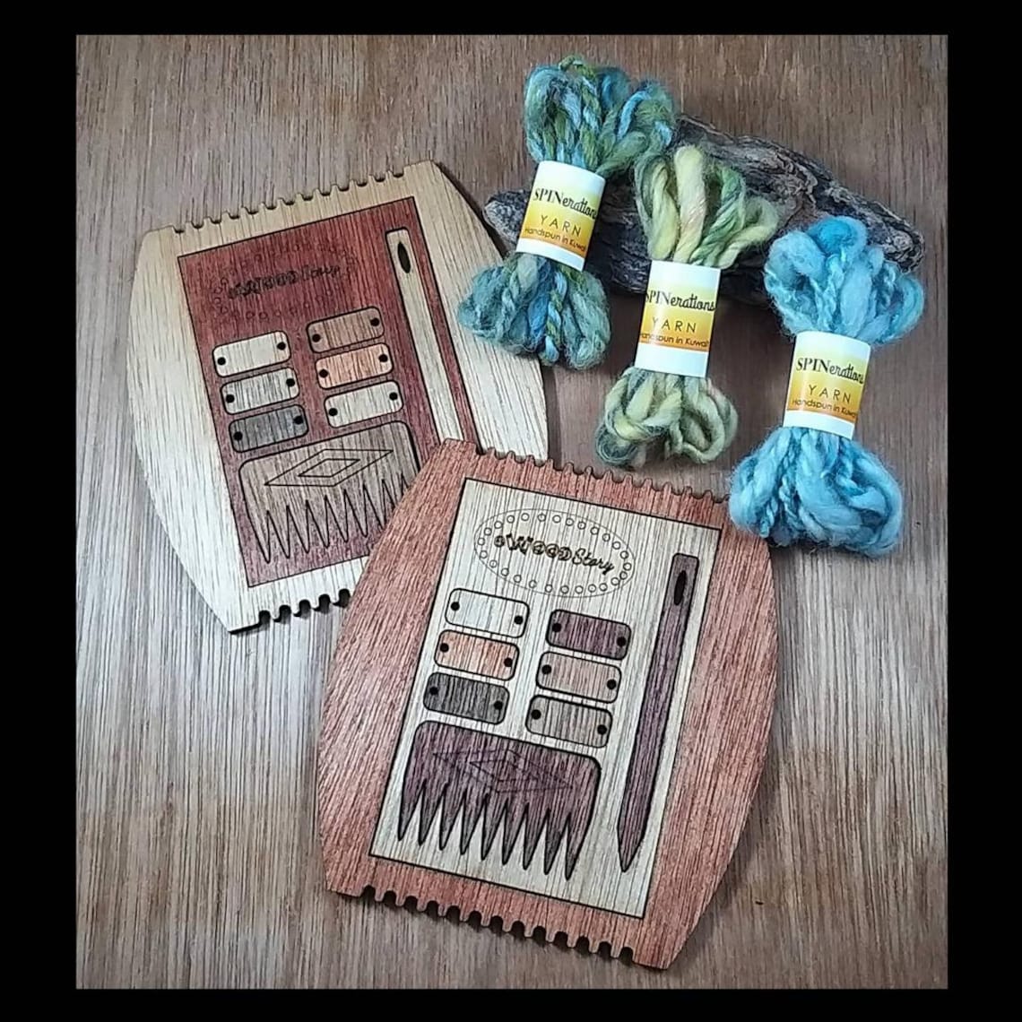 Mini Wooden Weaving Loom With Instruction Booklet Needle Etsy