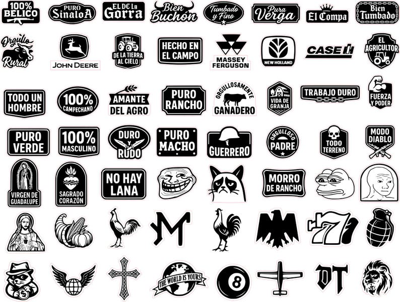 Pack of Designs for ABS Bi-layer License Plates, 56 Styles for Caps - Etsy