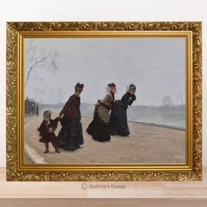 How Cold! By Giuseppe De Nittis, 1874 | Women Painting | Printable Art | Vintage Painting