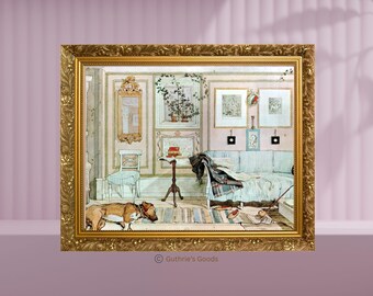 カール・ラーソン作「Lazy Nook」（1897年）｜居心地の良い壁アート