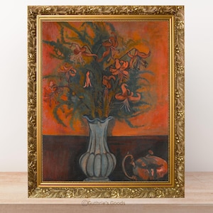 Vase of Flowers and Teapot by Suzanne Valadon, 1916 | Altered Color | Vintage Painting | Flowers for Mom|