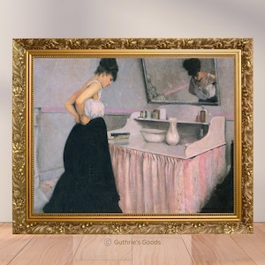 Kobieta przy toaletce, Gustave Caillebotte, 1873 | Sztuka cyfrowa | Obraz vintage
