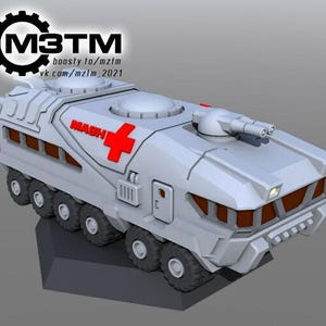 6mm Sci-Fi M.A.S.H. Truck – Armored Medical Vehicle – Resin Miniature