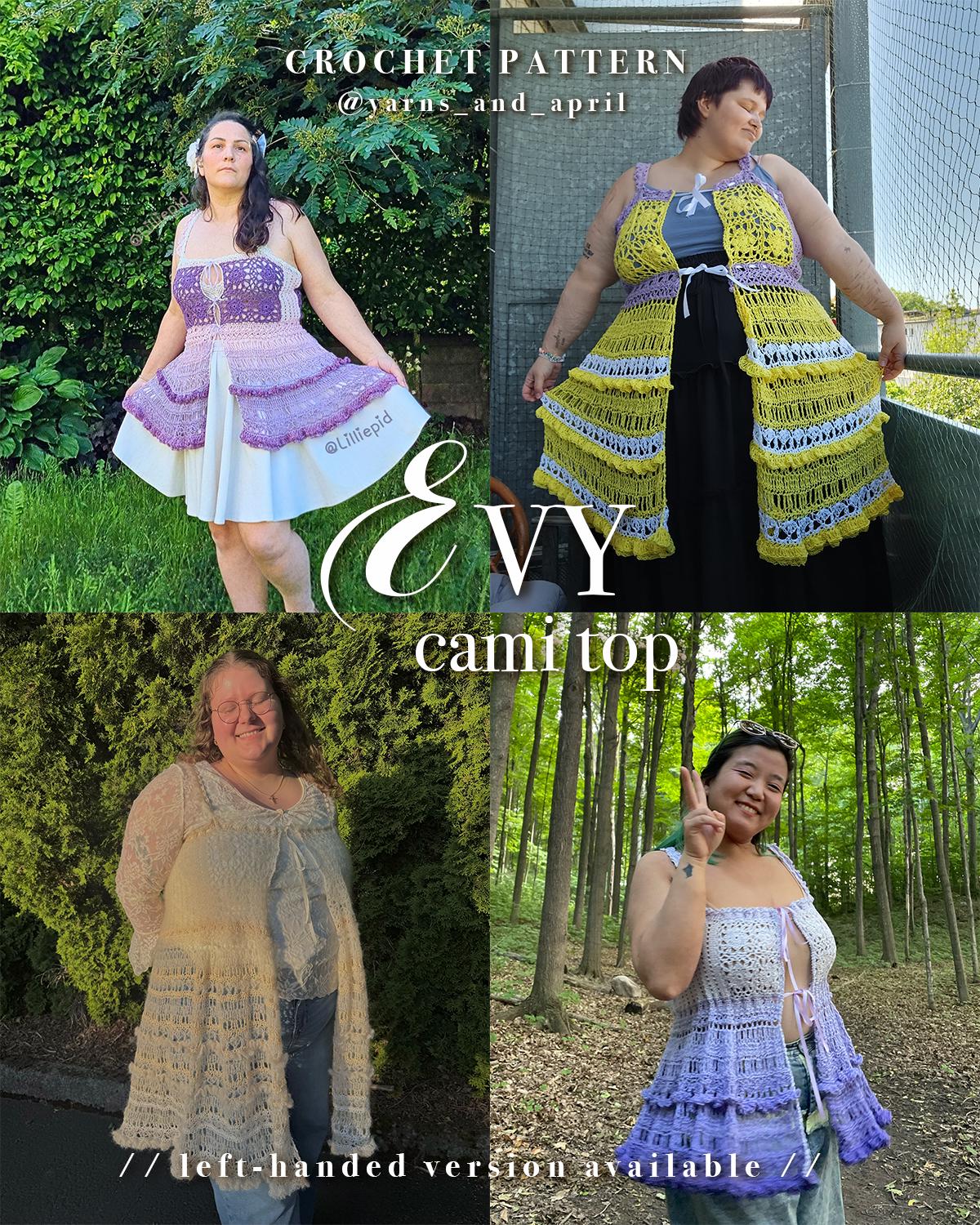EVY Cami Top | PDF Crochet Pattern [left-handed Friendly] - Etsy