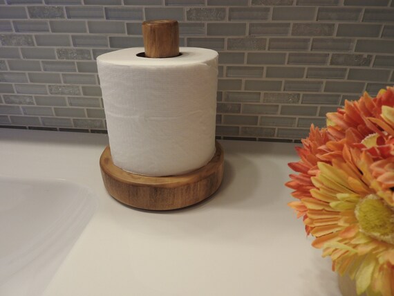 Toilet Paper Holder Clear Finish Sits On Countertop Cabin Etsy