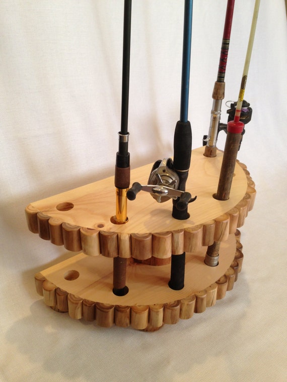 Gift for Men Fishing Rod Holder Man Cave Decor Fishing