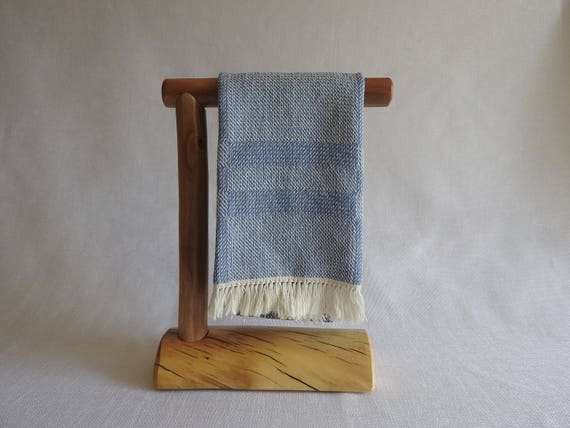 Small Countertop Log Hand Towel Holder Clear Finish Towel Etsy