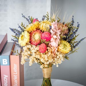 Bunte Retro Art handgemachte getrocknete Blume Bouque Wohnkultur Exquisites Geschenk Hochzeit Brautsträuße Hochzeit Blumengeschenk / Dekoration