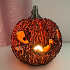Vintage Pumpkin Monster Night Light, Halloween Decor, Desktop Ornament, Hanging Decoration, Gift Idea, Spooky Festive Ambience, Unique Style