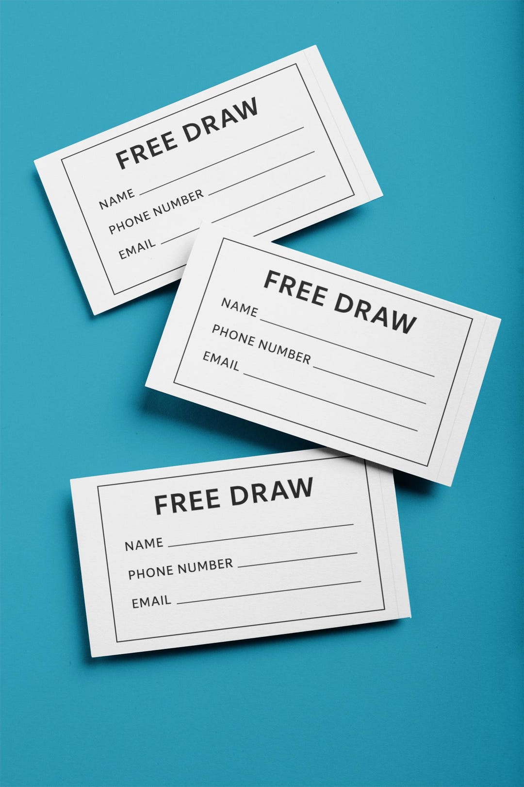 Free Draw Ballot Template — Printable — Business Card Size (digital ...