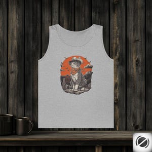Cowboy Cat Tank Top: Western Tabby Graphic Tee