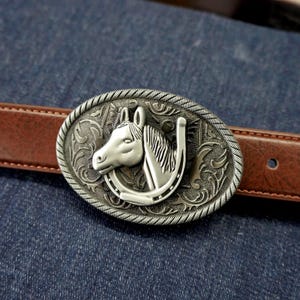 Zilveren riemgesp, western cowboy hoefijzergesp, geluksbrenger cadeau voor hem, accessoire rustieke rodeo riem, middeleeuwse renaissance