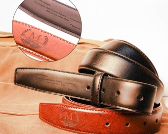 Handmade Leather Belt with Engraving,Personalize Gift Thanks Dad,Father&#39;s Day Gift for Husband,Shops Dad will love,Custom with Initials Gift