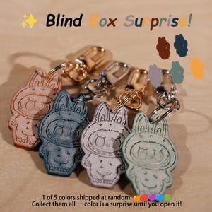 Süßer Tierleder Charm,Blind Box Überraschungsgeschenk,Geheimnis Farbe Geschenk,Furry Freund Schlüsselanhänger,Handmade Cartoon Anhänger,Geschenk für Freunde