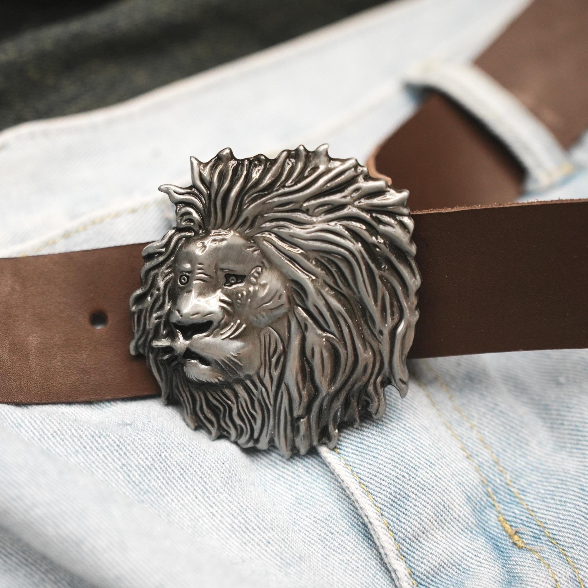 3D Lion Head Belt Buckle: DIY Strap Kit, Bold Waist  display picture 1