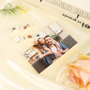 Personalized Photo Building Block with Stand - Custom Picture Jigsaw Puzzle Block - Anniversary Gifts for Her,for Family - Mother's Day Gift