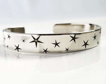 40th Birthday Gift . Fortieth Birthday Present Star Bracelet . Birthday Gift for Her . Tatum Bradley 40 Star Cuff