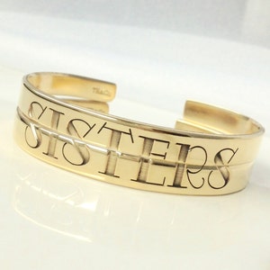 Sisters Split Bracelets . Personalized Sisters Jewelry Cuff . Sisters Set of 2, 3 or 4 Bracelets . Gift for Sister . TatumBradleyCo