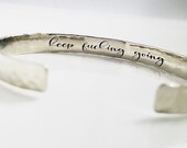 Hidden Message Bracelet . Sterling Silver Keep Fucking Going Bracelet . Encouraging Gift for Her . You 39 ve Got This . Personalized Bracelet