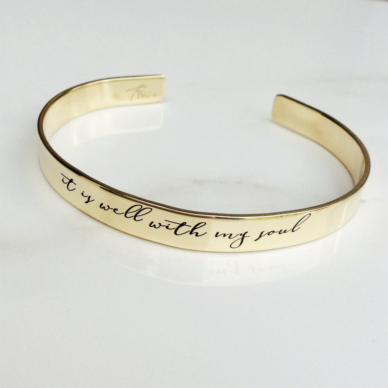 It Is Well with My Soul Bracelet . Inspirational Jewelry . Etsy