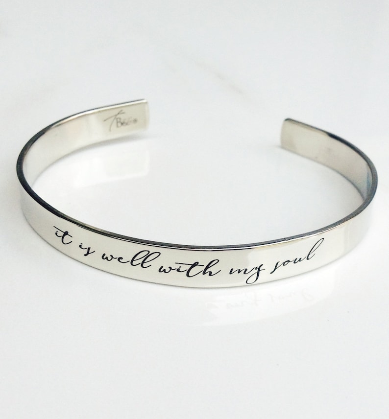 It Is Well with My Soul Bracelet . Inspirational Jewelry . Etsy
