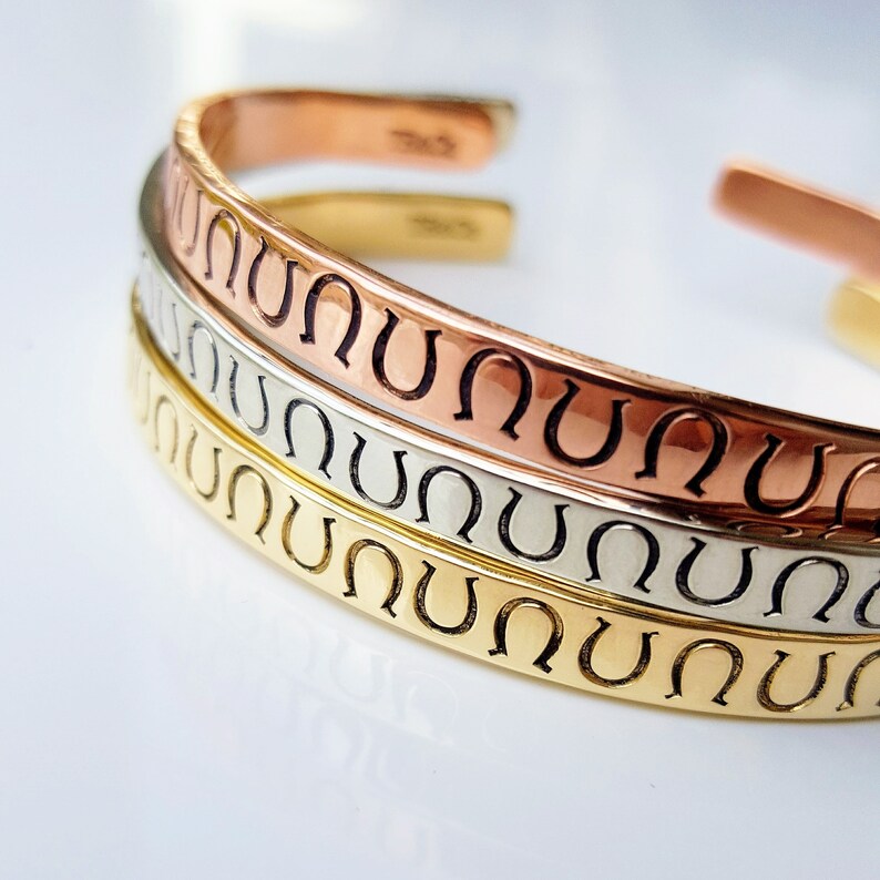 Horseshoe Bracelet . Hand Stamped Horse Shoe Cuff Bracelet . Etsy