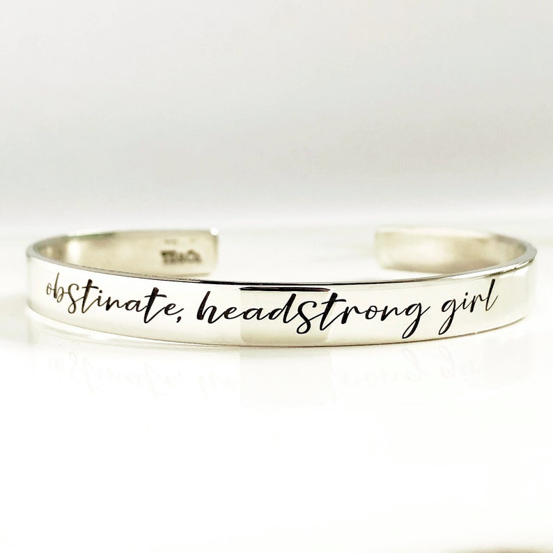 Inspirational Jewelry for Her . Nevertheless, she persisted Bracelet . She Believed She Could . Obstinate Headstrong Girl . Tatum Bradley zdjęcie 2
