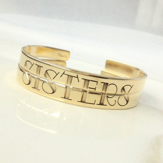 Sisters Split Bracelets Personalized Sisters Jewelry Cuff