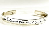 Inspirational Jewelry for Her . Nevertheless, she persisted Bracelet . She Believed She Could . Obstinate Headstrong Girl . Tatum Bradley