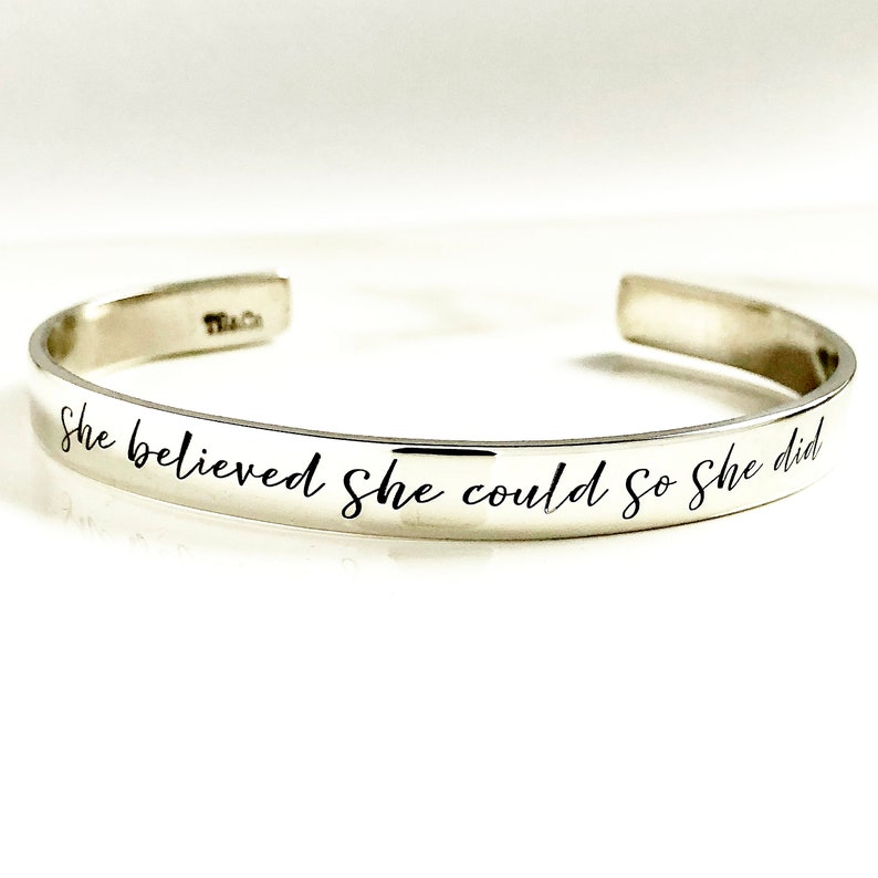 Inspirational Jewelry for Her . Nevertheless, she persisted Bracelet . She Believed She Could . Obstinate Headstrong Girl . Tatum Bradley She Believed She...