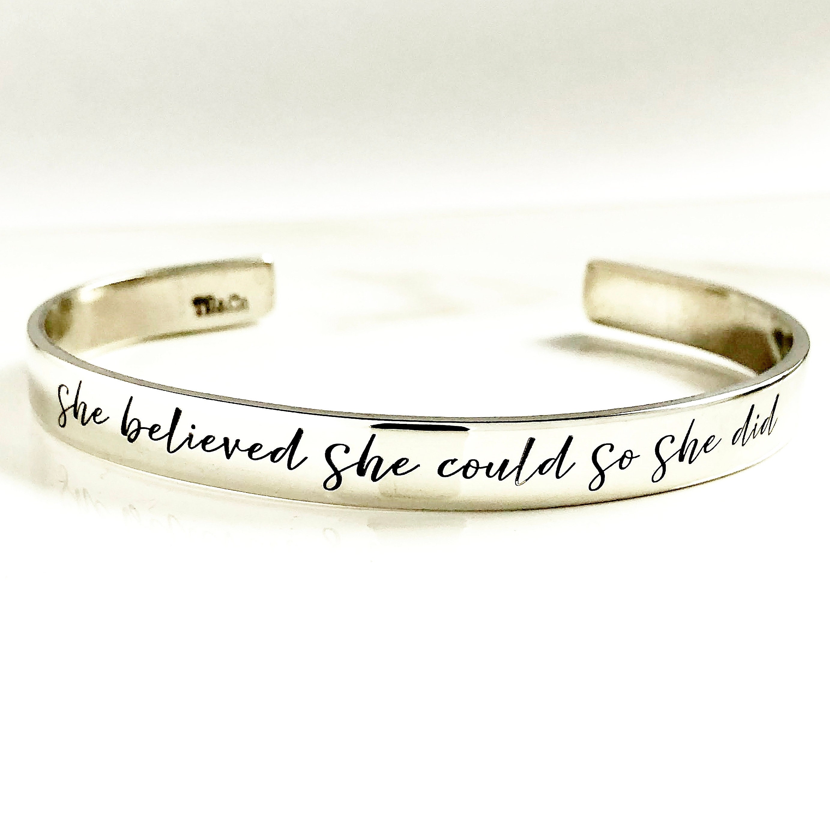She Believed She Could Gold Pink Box Genuine Agate Inspirational Bracelet Blue She Believed She Could Gold Pink Box Genuine Agate Inspirational Bracelet Blue