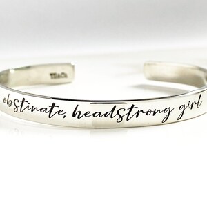 Inspirational Jewelry for Her . Nevertheless, she persisted Bracelet . She Believed She Could . Obstinate Headstrong Girl . Tatum Bradley Obstinate Headstrong