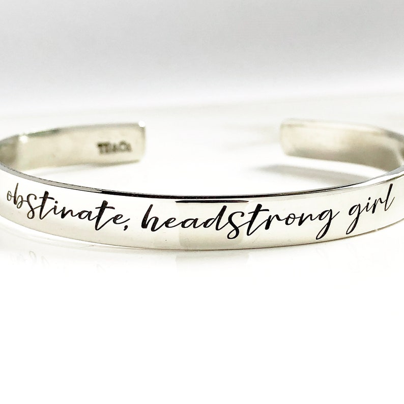 Inspirational Jewelry for Her . Nevertheless, she persisted Bracelet . She Believed She Could . Obstinate Headstrong Girl . Tatum Bradley Obstinate Headstrong