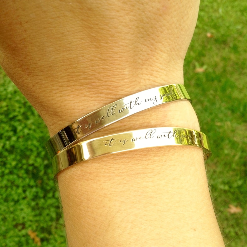 It is Well With My Soul Bracelet . Inspirational Jewelry . Etsy Canada