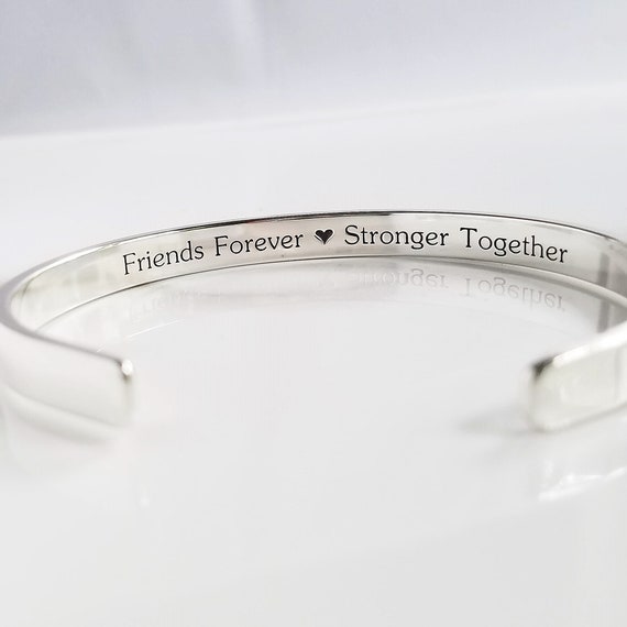 Personalized sterling silver shop friendship bracelets