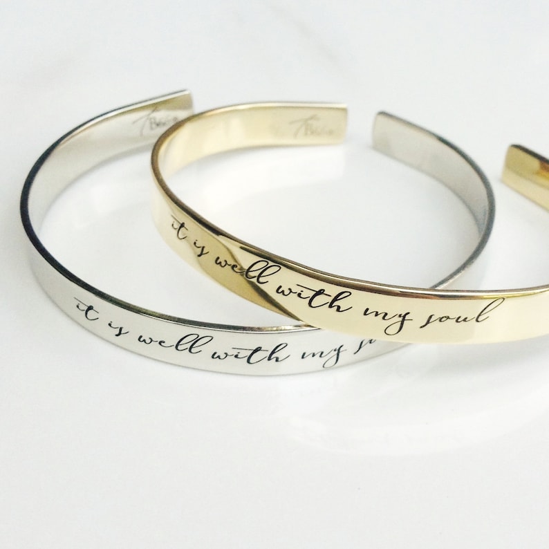 It Is Well with My Soul Bracelet . Inspirational Jewelry . Etsy