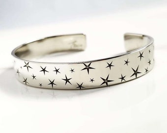 40th Birthday Gift . Fortieth Birthday Present Star Bracelet . Birthday Gift for Her . Tatum Bradley 40 Star Cuff