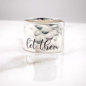 Personalized Adjustable Ring . 1/2&quot; Wide Silver Band Ring . Solid .925 Sterling Silver Ring . Hammered Silver . Thumb Ring . TatumBradleyCo