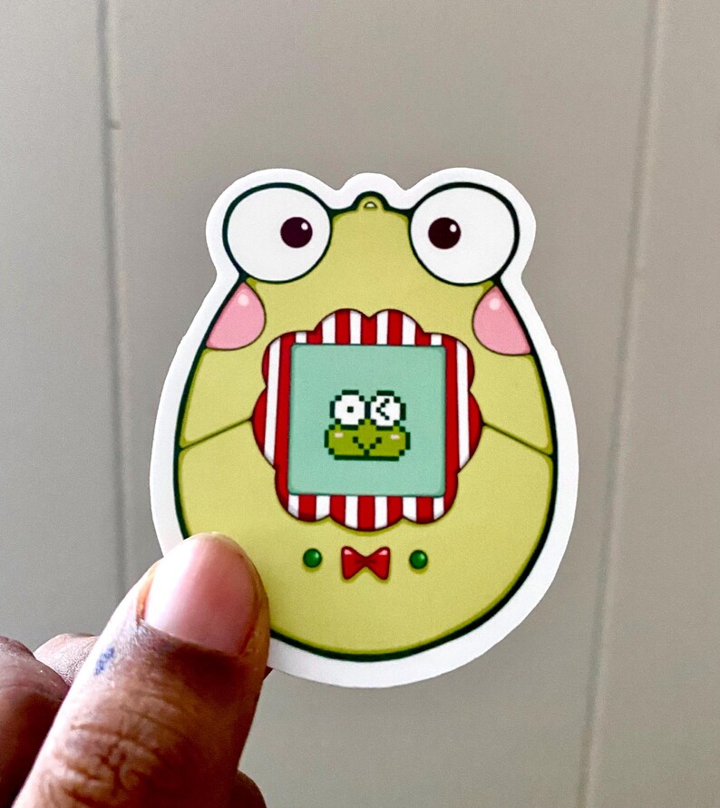 Cute Ropi Tamagotchi Frog Sticker | Kawaii 90's Style - Etsy