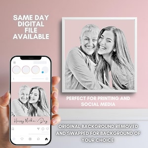 Personalisierte Geburtstagskarte Minimal Familienporträt Personalisierte Geschenke Benutzerdefinierte Social Media Post Wallpaper Fotobearbeitung