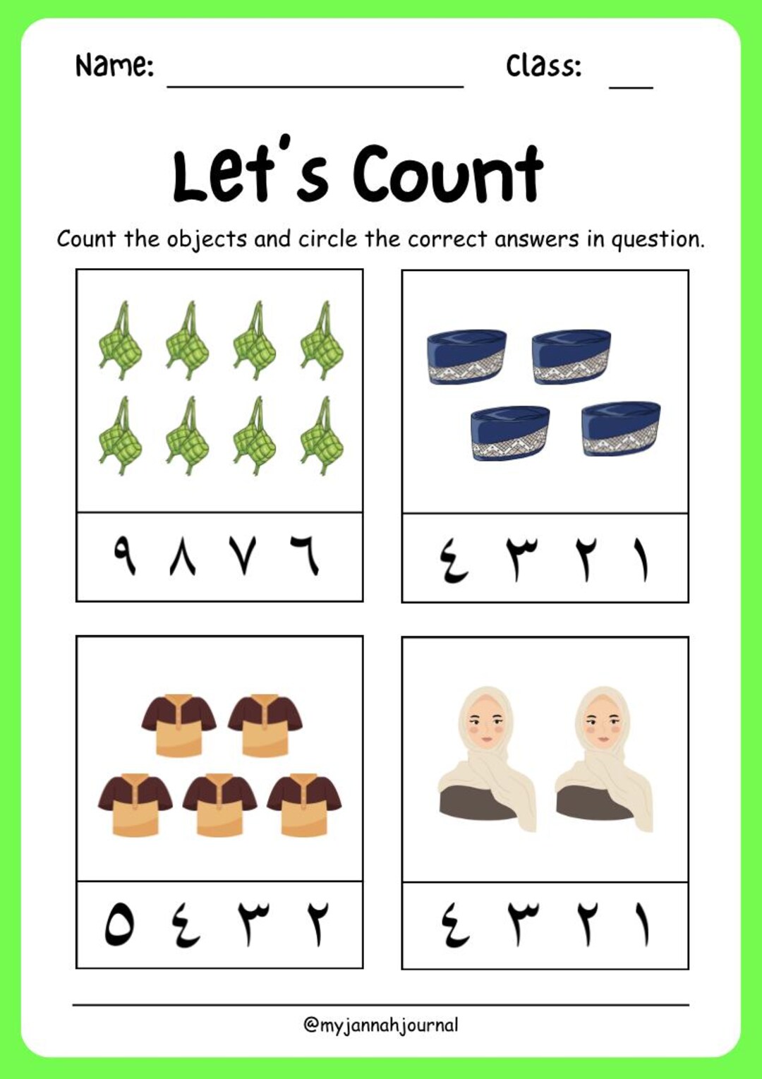 Arabic Numbers - Etsy