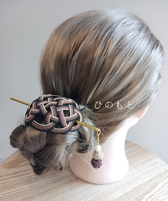 Mizuhiki Hair Stick Kanzashi | Turtle Knot Japanese Hair Accessory