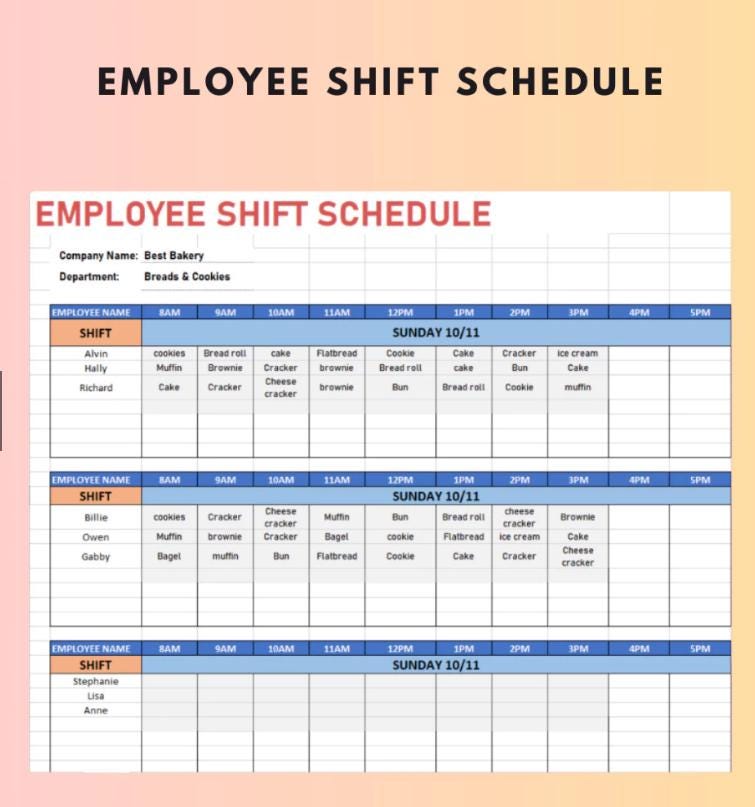 Shift Calander October 7 Set Shift Schedule Excel Template : Employee Calendar | Shift ...