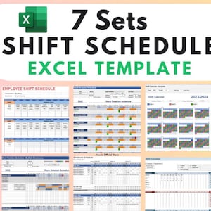 7 Imposta modello Excel per la pianificazione dei turni: calendario dei dipendenti / rotazione dei turni / programma di lavoro / calendario dei turni