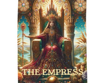 Empress Tarot Illustration Velveteen Plush Blanket | Astrology, Occult