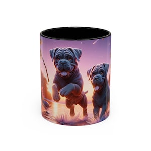 Mug, Cute Puppy Design Coffee Cup, Dog Lover Gift, Adorable Animal Tea Mug, Pet Owner Present, Kawaii Pup Beverage Holder